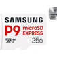 Samsung P9 Express | MicroSD Card | 256 GB | microSDXC | Flash memory class U3, V30, A1