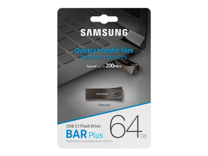 Samsung | BAR Plus | MUF-64BE4/APC | 64 GB | USB Type-A | Grey