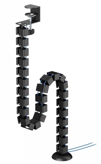 NEOMOUNTS CABLE SPINE ORGANIZER FOR SIT/STAND DESK FRAMES, CLAMP MOUNTED, BLACK