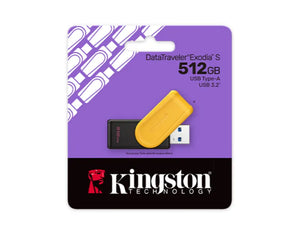 Kingston USB Flash Drive | DataTraveler Exodia S | 512 GB | USB Type-A | Black/Yellow