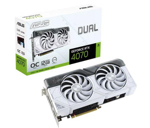 Graphics Card|ASUS|NVIDIA GeForce RTX 4070|12 GB|GDDR6X|192 bit|PCIE 4.0 16x|1xHDMI|3xDisplayPort|DUAL-RTX4070-O12G-WHITE