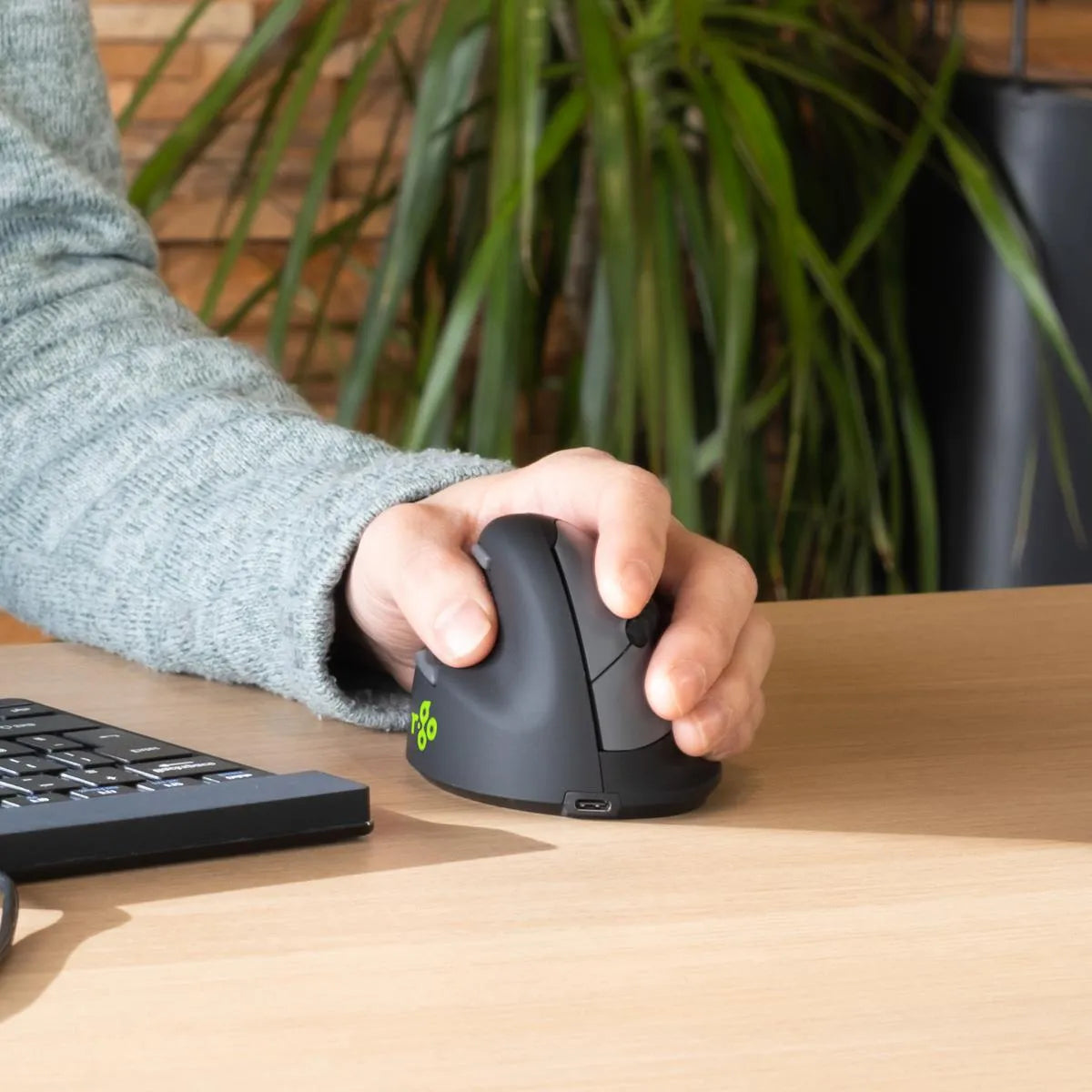 MOUSE USB OPTICAL WRL/LEFT BLACK RGOHEWLL R-GO TOOLS