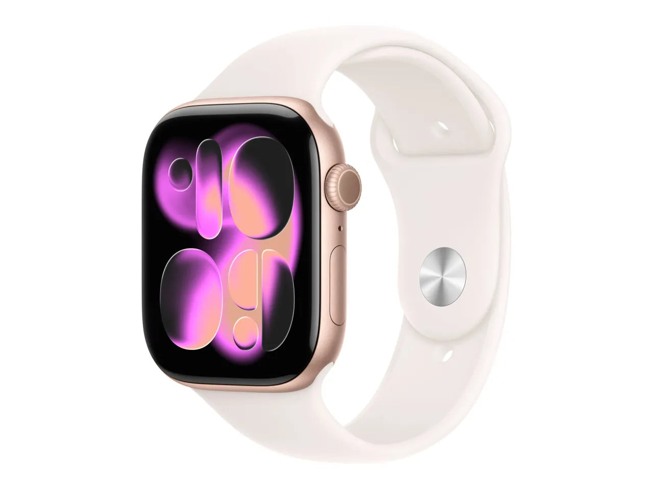 Apple Watch Series 11 GPS + Cellular 46mm Rose Gold Aluminium Case with Light Blush Sport Band - M/L | Apple