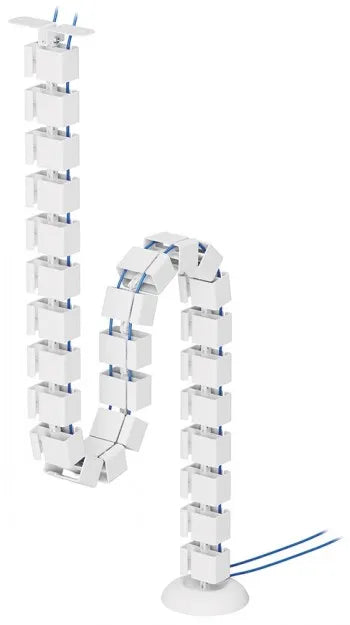 NEOMOUNTS CABLE SPINE ORGANIZER FOR SIT/STAND DESK FRAMES, SCREW MOUNTED, WHITE