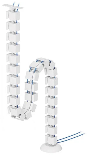 NEOMOUNTS CABLE SPINE ORGANIZER FOR SIT/STAND DESK FRAMES, SCREW MOUNTED, WHITE