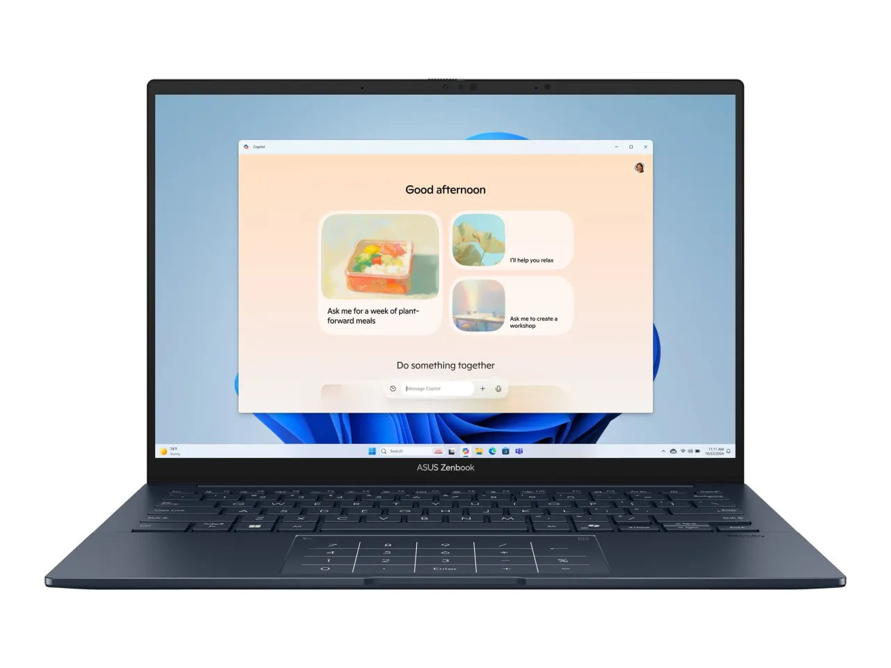 Asus Zenbook 14 UX3405CA-SU1294W | Ponder Blue | 14 " | OLED | Touchscreen | 3K | 2880 x 1800 pixels | Glossy | Intel Core Ultra 7 | 255H | 32 GB | LPDDR5X | Solid-state drive capacity 1000 GB | Intel Arc Graphics | Windows 11 Home | 802.11be | Bluet...