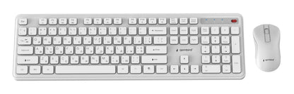 KEYBOARD +MOUSE WRL CYRILLIC/WH KBS-WPS-01-W-CYRL GEMBIRD