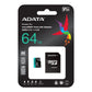 ADATA | Premier Pro UHS-I U3 V30S | 64 GB | MicroSDXC | Flash memory class 10 | Adapter