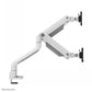 NEOMOUNTS SELECT DESK MOUNT, DOUBLE DISPLAY (TOPFIX CLAMP &GROMMET) WHITE