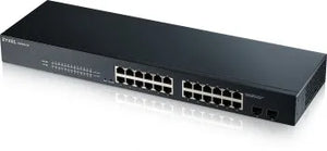 ZYXEL GS1900-24 V2, 24-PORT GBE L2 SMART SWITCH, RACKMOUNT, FANLESS (5Y WARRANTY)