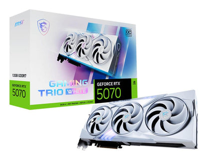 Graphics Card|MSI|NVIDIA GeForce RTX 5070|12 GB|GDDR7|192 bit|PCIE 5.0 16x|Triple slot Fansink|1xHDMI|3xDisplayPort|507012GGAMTRIOOCWHITE