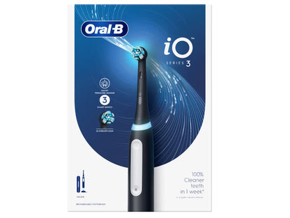 Oral-B Electric Toothbrush | iO3 Series | Rechargeable | For adults | Number of brush heads included 1 | Number of teeth brushing modes 3 | Black