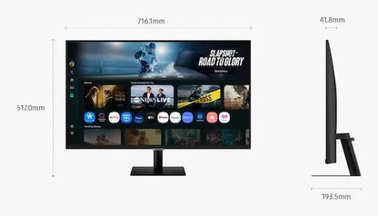 LCD Monitor|SAMSUNG|32 "|3840 x 2160 pixels|4K Ultra HD|Native aspect ratio 16:9|LCD|Flat|LS32FM700UUXDU
