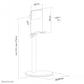 NEWSTAR PHONE DESK STAND (SUITED FOR PHONES UP TO 10"), SILVER