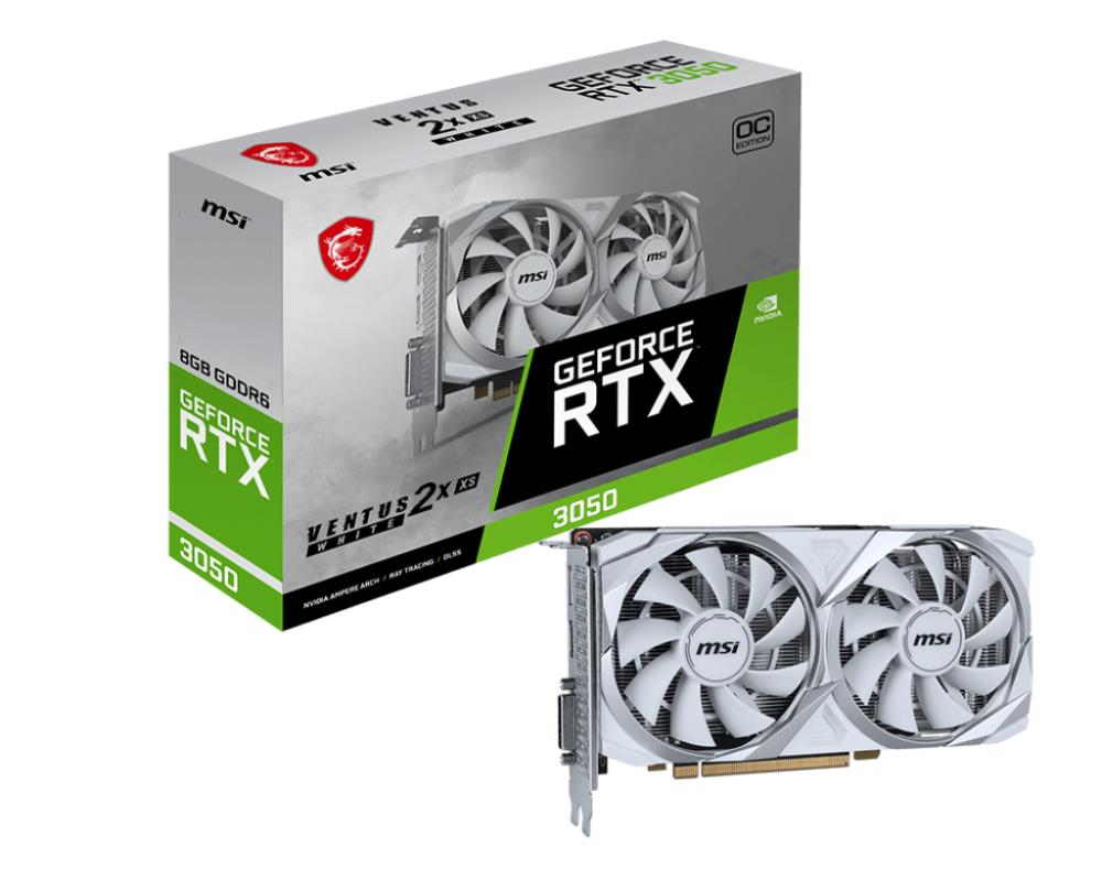 Graphics Card|MSI|NVIDIA GeForce RTX 3050|8 GB|GDDR6|128 bit|1xDVI-D|1xHDMI|1xDisplayPort|3050VEN2XXSWHI8GOC