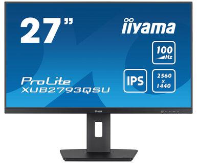 LCD Monitor|IIYAMA|27"|Business|Panel IPS|2560x1440|16:9|100Hz|Matte|1 ms|Speakers|Swivel|Pivot|Height adjustable|Tilt|Colour Black|XUB2793QSU-B6