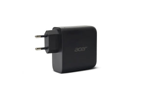 Acer 100W PD GaN Charger, 3 x USB C and 1 x USB A, EU Plug, 100W USB-C cable, Black, Retail Pack