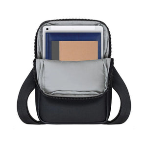 TABLET CASE CROSSBODY 8"/8810 BLACK MELANGE RIVACASE