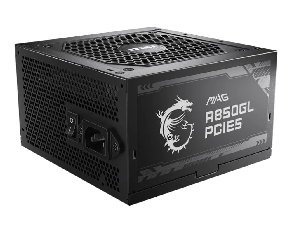 Power Supply|MSI|850 Watts|Efficiency 80 PLUS GOLD|PFC Active|MAGA850GLPCIE5