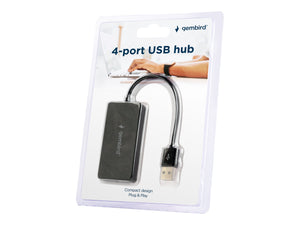 GEMBIRD USB 2.0 4-port hub black