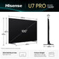 TV Set|HISENSE|100 "|4K Ultra HD|3840 x 2160 pixels|Flat|16:9|ULED|100U7QPRO