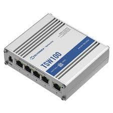 Switch|TELTONIKA|TSW100|5xRJ45|PoE+ ports 4|120 Watts|TSW100