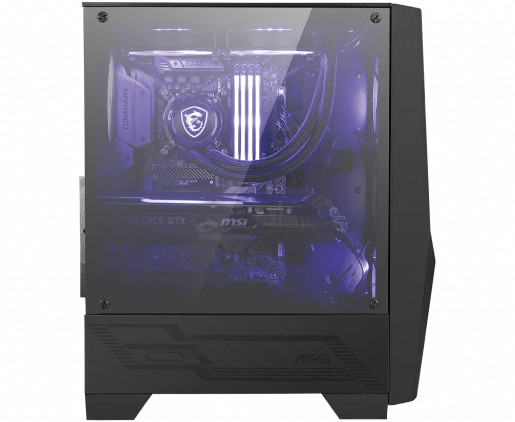 MSI MAG FORGE 100M PC Case, Mid-Tower, USB 3.2, Black | MSI | MAG FORGE 100M | Black | ATX