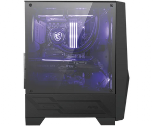MSI MAG FORGE 100M PC Case, Mid-Tower, USB 3.2, Black | MSI | MAG FORGE 100M | Black | ATX