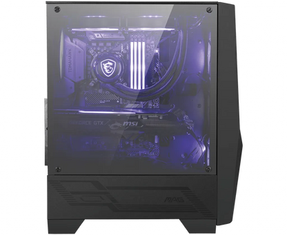 MSI MAG FORGE 100M PC Case, Mid-Tower, USB 3.2, Black | MSI | MAG FORGE 100M | Black | ATX