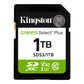 Kingston Canvas Select Plus | 1000 GB | SD | Flash memory class Class 10, UHS-I, U1/U3, Video Class 10/30