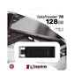 Kingston | USB Flash Drive | DataTraveler 70 | 128 GB | USB 3.2 Gen 1 Type-C | Black