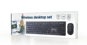 KEYBOARD +MOUSE WRL ENG/DESKTOP BK KBS-WCH-04 GEMBIRD