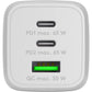 Goobay 65 W USB-C PD GaN Multiport Fast Charger Nano, White | Goobay | 65 W USB-C PD GaN Multiport Fast Charger Nano