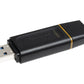 KINGSTON 128GB USB3.2 Gen1 DT Bk+Yellow