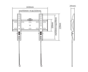 TV SET ACC WALL MOUNT 23-42"/WM-42F-01 GEMBIRD