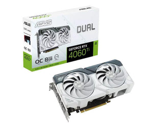 Graphics Card|ASUS|NVIDIA GeForce RTX 4060 Ti|8 GB|GDDR6|128 bit|PCIE 4.0 16x|Dual Slot Fansink|1xHDMI|3xDisplayPort|DUAL-RTX4060TI-O8G-WHITE