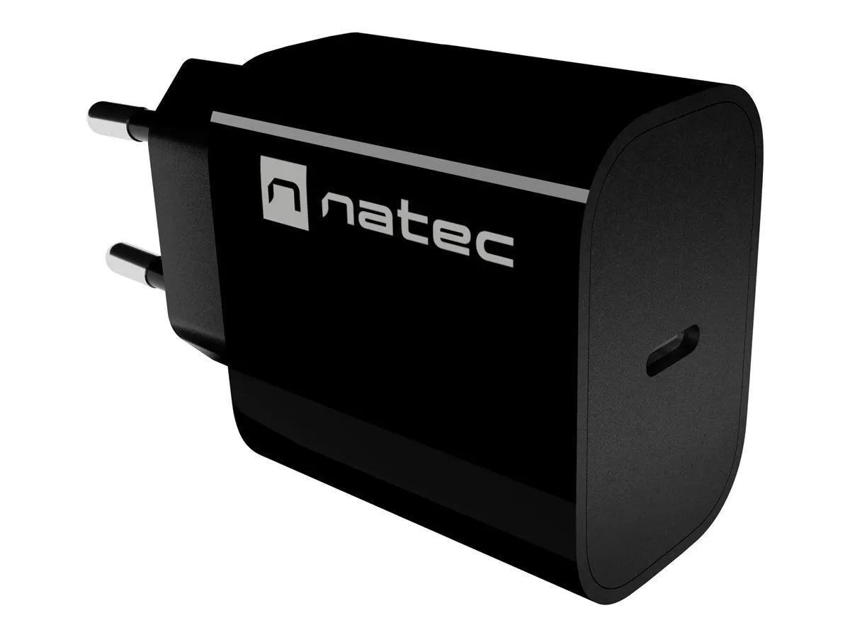 Natec Ribera USB Charger 1X USB-C 20W, Black