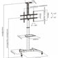 LH-GROUP FLROOSSTAND WITH WHEELS 37-70 BASIC