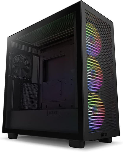 Case|NZXT|H7 Flow RGB|MidiTower|ATX|EATX|MicroATX|MiniITX|Colour Black|CM-H72FB-R1