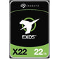 HDD|SEAGATE|Exos X22|22TB|SATA|512 MB|7200 rpm|Discs/Heads 10/20|ST22000NM002E