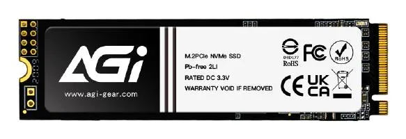 SSD|AGI TECHNOLOGY|600xTBW rating|MTBF 1600000 h|Read speed 3200 MB/s|Write speed 1700 MB/s|NVMe Yes|PCI Express 3.0|M.2|1000 GB|AGI1T0GIMAI298-CB