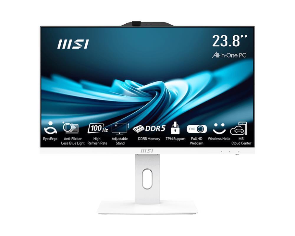 Monoblock PC|MSI|PRO|AP241P 14M|Business|All in One|CPU Core i5|i5-14400|2500 MHz|Screen 23.8"|RAM 16GB|DDR5|5600 MHz|SSD 500GB|Graphics card Intel UHD Graphics|Integrated|Windows 11 Pro|Colour White|PROAP242P14M-891EU