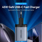 MOBILE CHARGER WALL 45W USB-C/2P GRAY FCDH0-EU VENTION