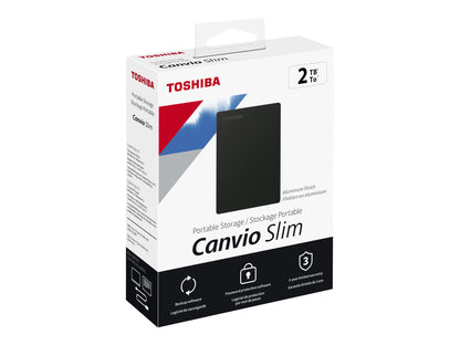 TOSHIBA Canvio Slim 2TB USB 3.2 black