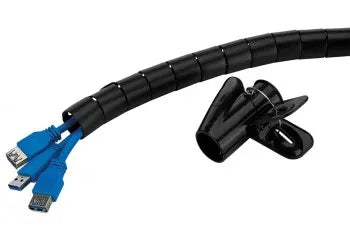 NEOMOUNTS SPIRAL CABLE WRAP, Ø25 MM., MULTIPLE CABLES, BLACK