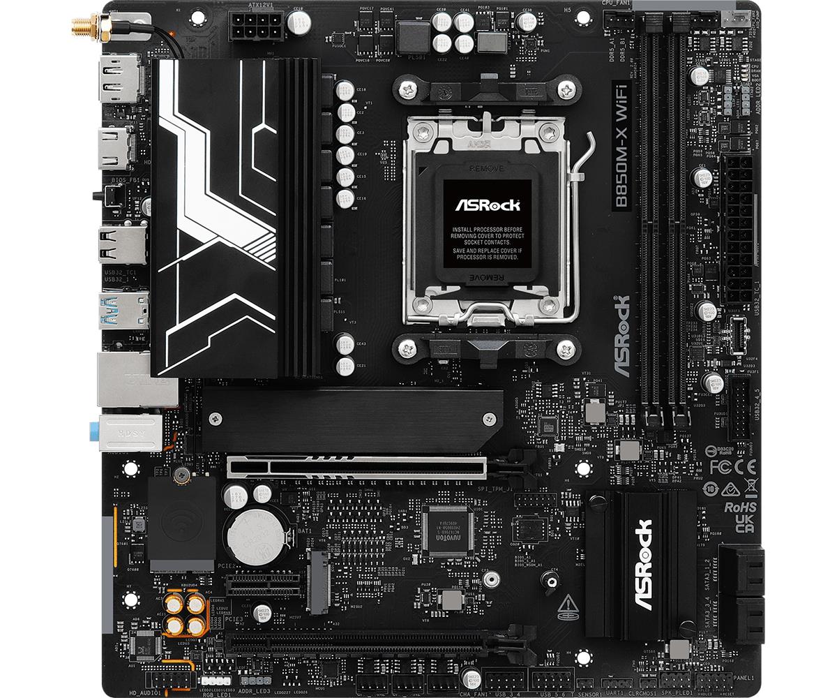 Mainboard|ASROCK|AMD B850|SAM5|Micro-ATX|Memory DDR5|Memory slots 2|B850M-XWIFIR2.0