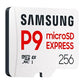 Samsung P9 Express | MicroSD Card | 256 GB | microSDXC | Flash memory class U3, V30, A1