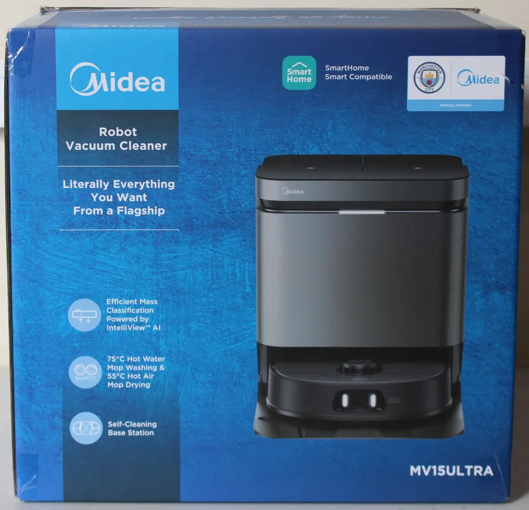 SALE OUT. Midea V15 Robot Vacuum Cleaner | Midea Robot Vacuum Cleaner | V15 | Wet&Dry | 5200 mAh | Dust capacity 3 L | 16200 Pa | Black | MISSING INNER PACKAGING, DEMO