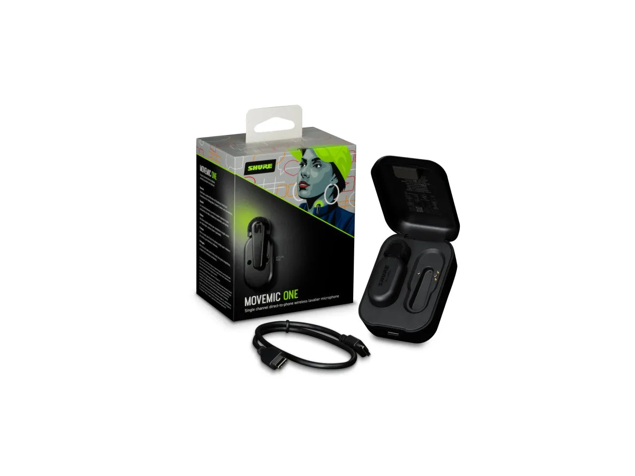 Shure | Microphone only, charge case not included | AMV-LAV-Z6 | Black