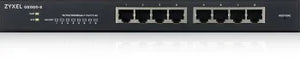ZYXEL GS1900-8 V2, 8 PORT GBE L2 SMART SWITCH, DESKTOP, FANLESS (5Y WARRANTY)